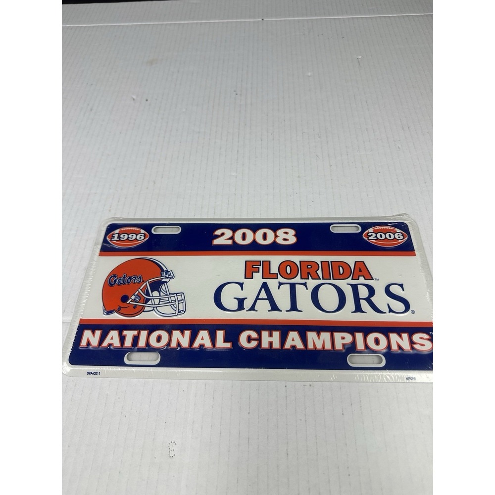 Vintage 2008 Florida Gators‎ National Champions Metal License Plate